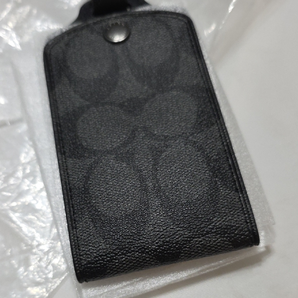 Coach Signature Black Luggage Tag - Picture 2 of 7